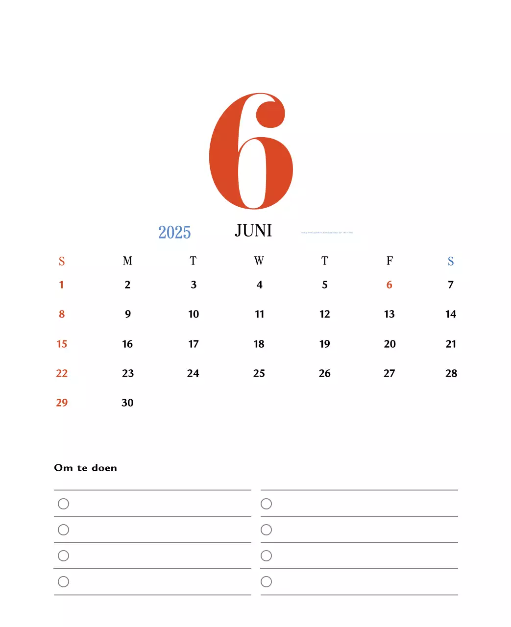 Retro concept memory kalender in rood