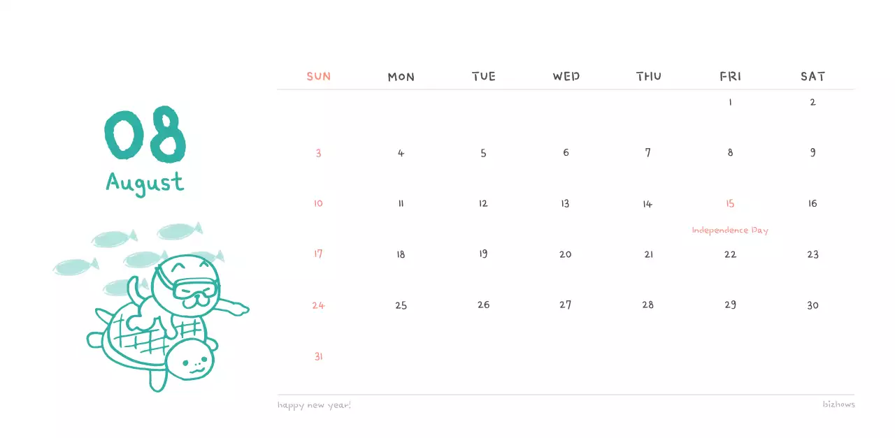 Ivory Cozy Daily Calendar