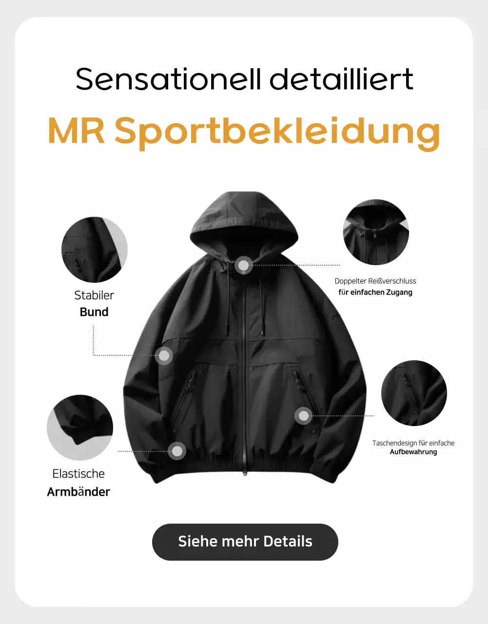 Förderung von gelben modernen Sportprodukten