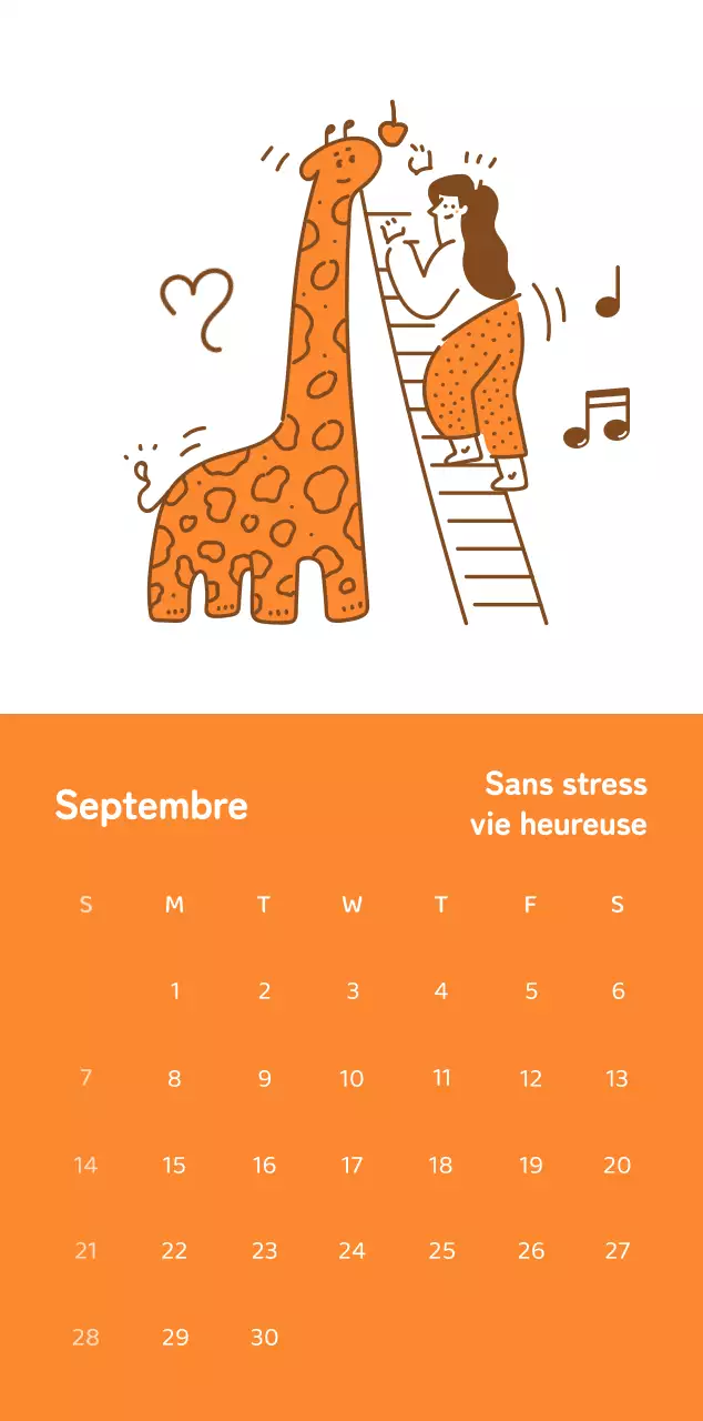Calendriers avec illustrations colorées et émotionnelles