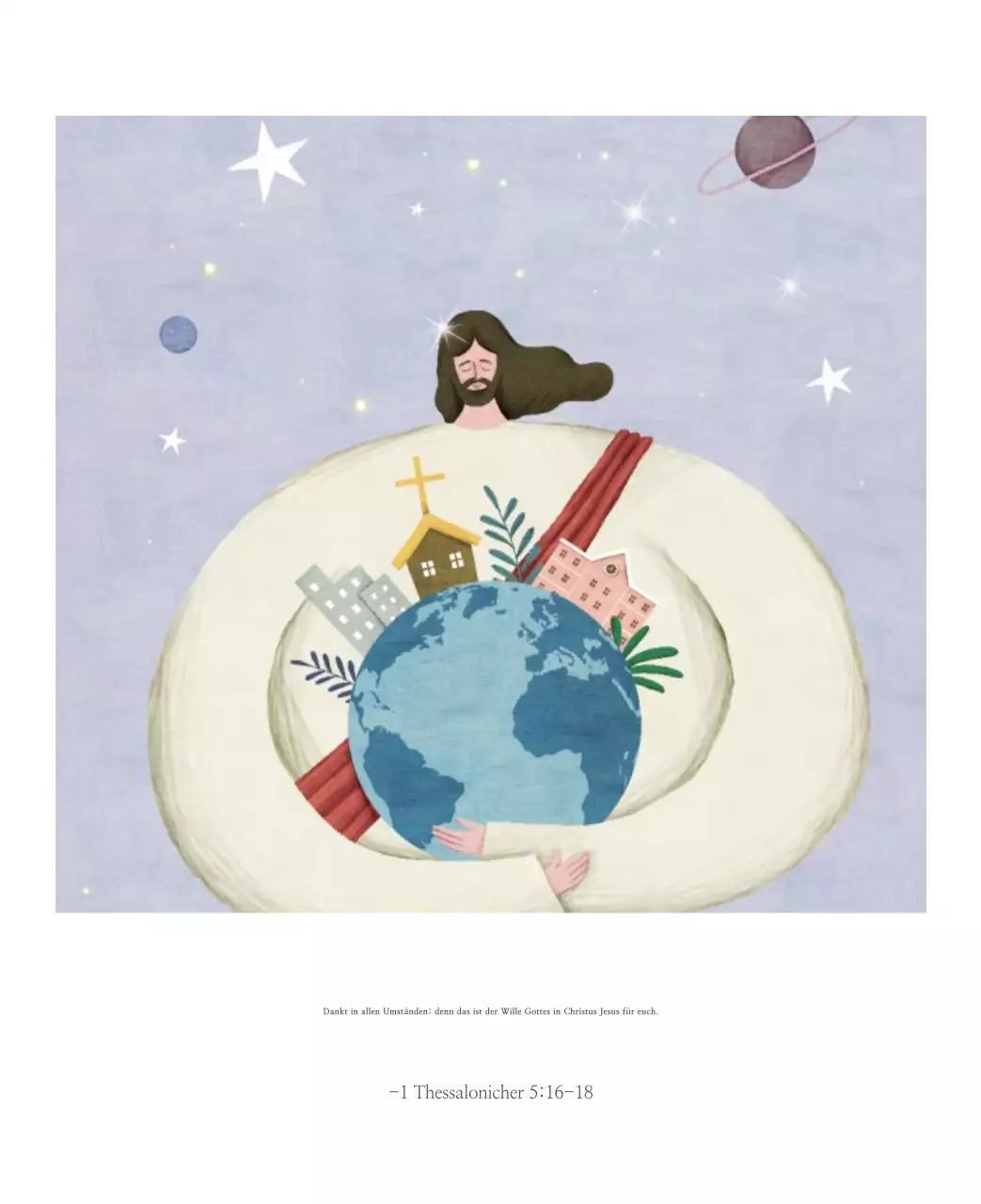 Pastell saubere Illustration Kirche