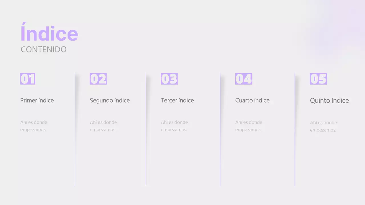 Un sencillo reportaje en malva y gris