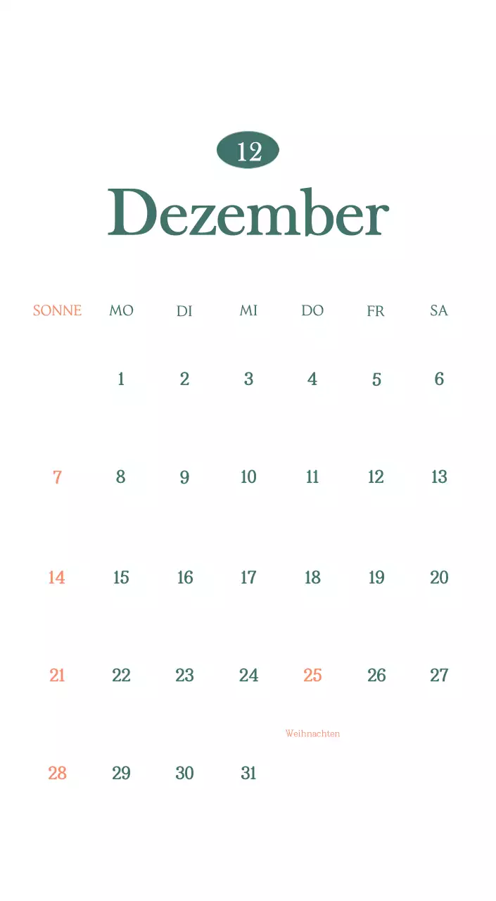 Ein moderner Café-Kalender mit Empfehlungen für das Getränk des Monats