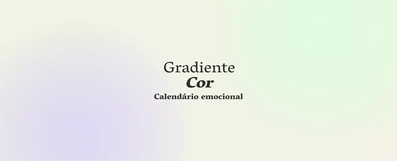 Calendário minimalista em gradiente