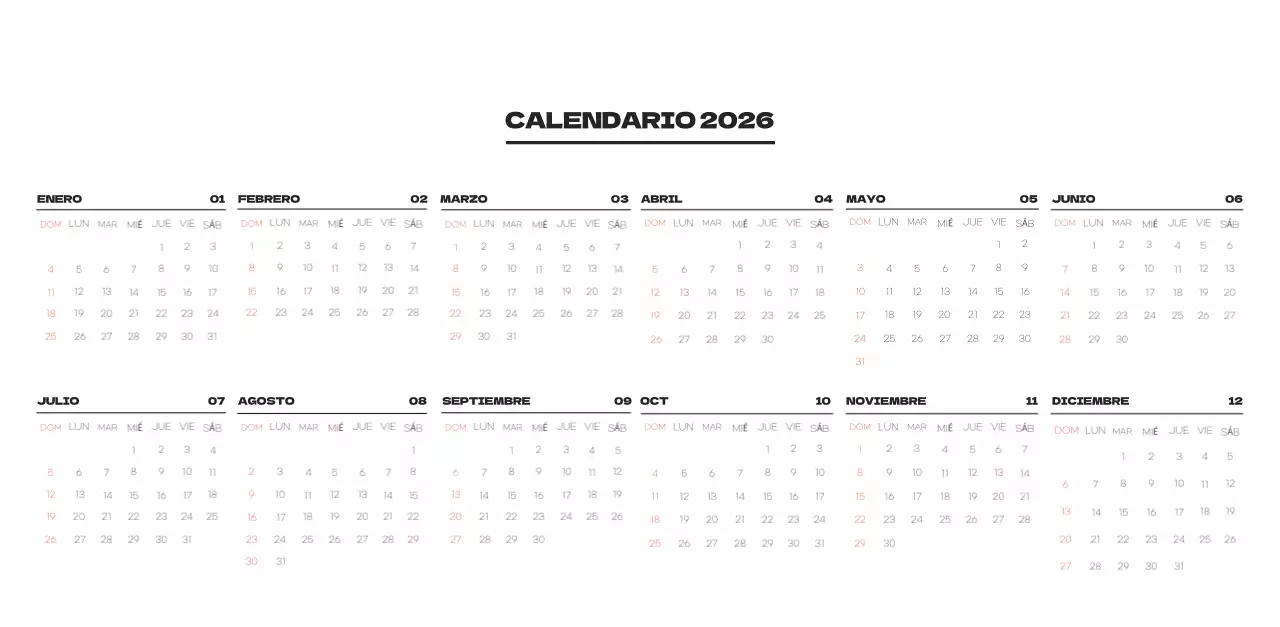 Cielo foto calendario limpio