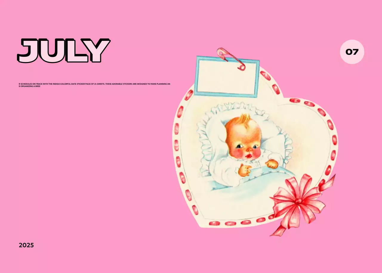 Colorful calendars with a variety of retro illustrations