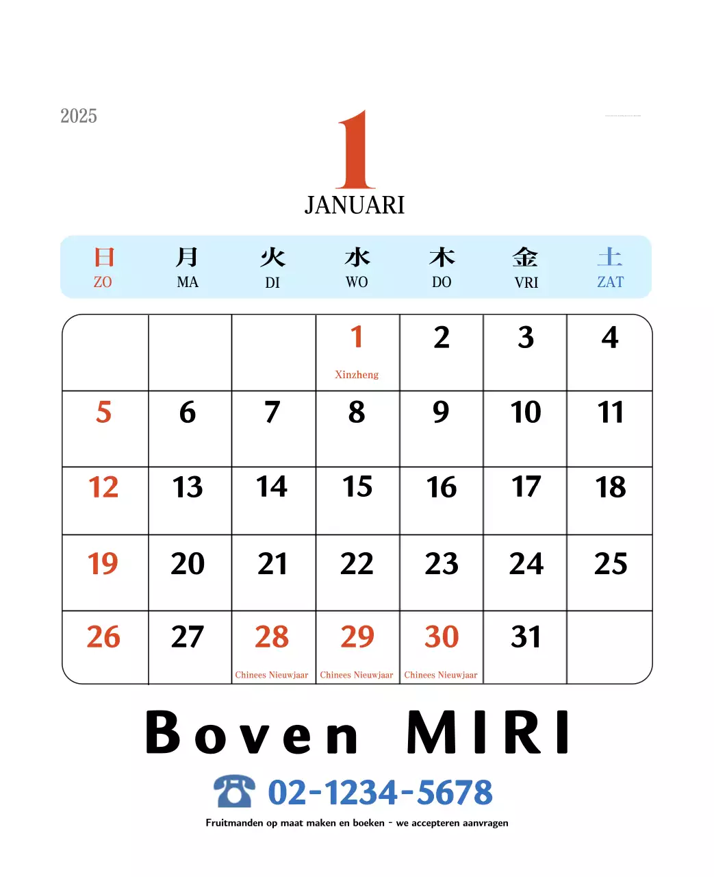 Retro concept memory kalender in rood