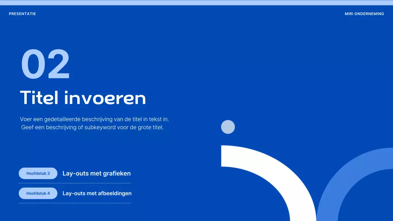 Voorstel met eenvoudige vormen op een blauwe achtergrond