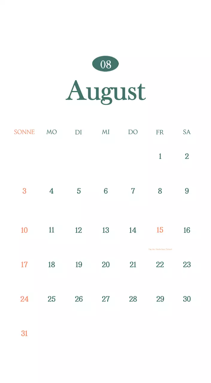 Ein moderner Café-Kalender mit Empfehlungen für das Getränk des Monats