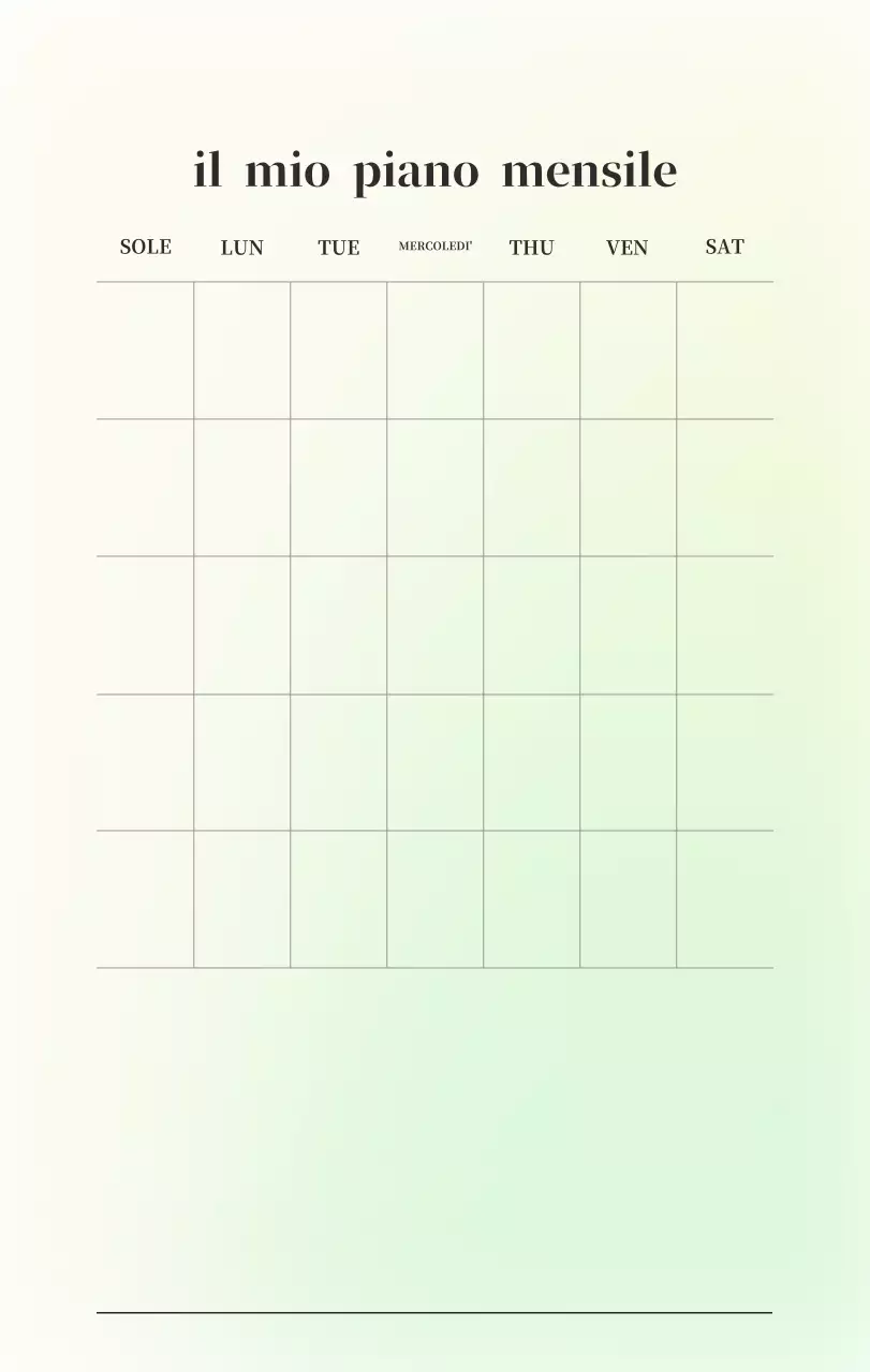 Calendario minimalista a gradi
