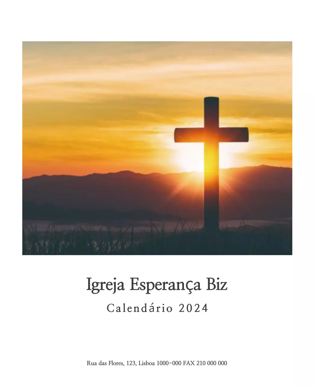Caligrafia simples Promoção da igreja bíblica