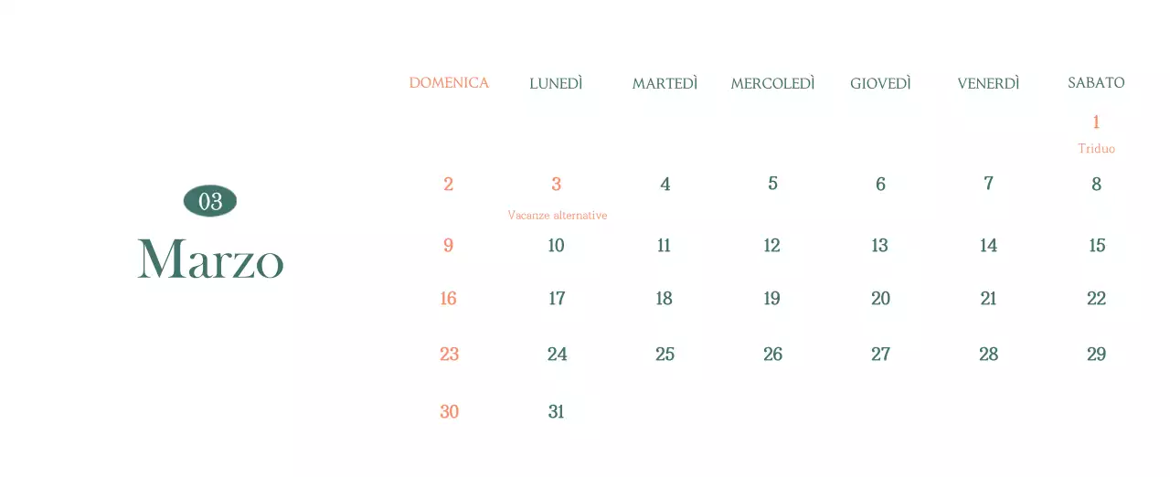 Un moderno calendario dei caffè con i consigli per la bevanda del mese