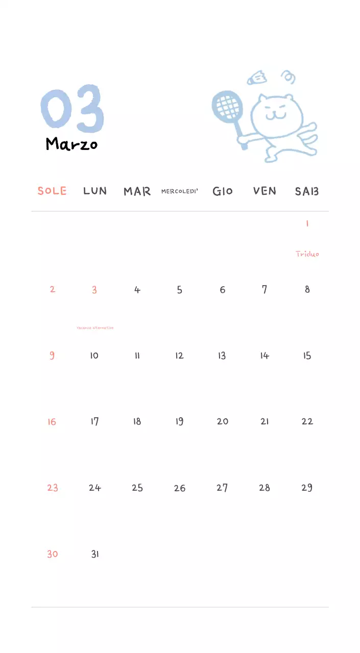 Calendario giornaliero in avorio