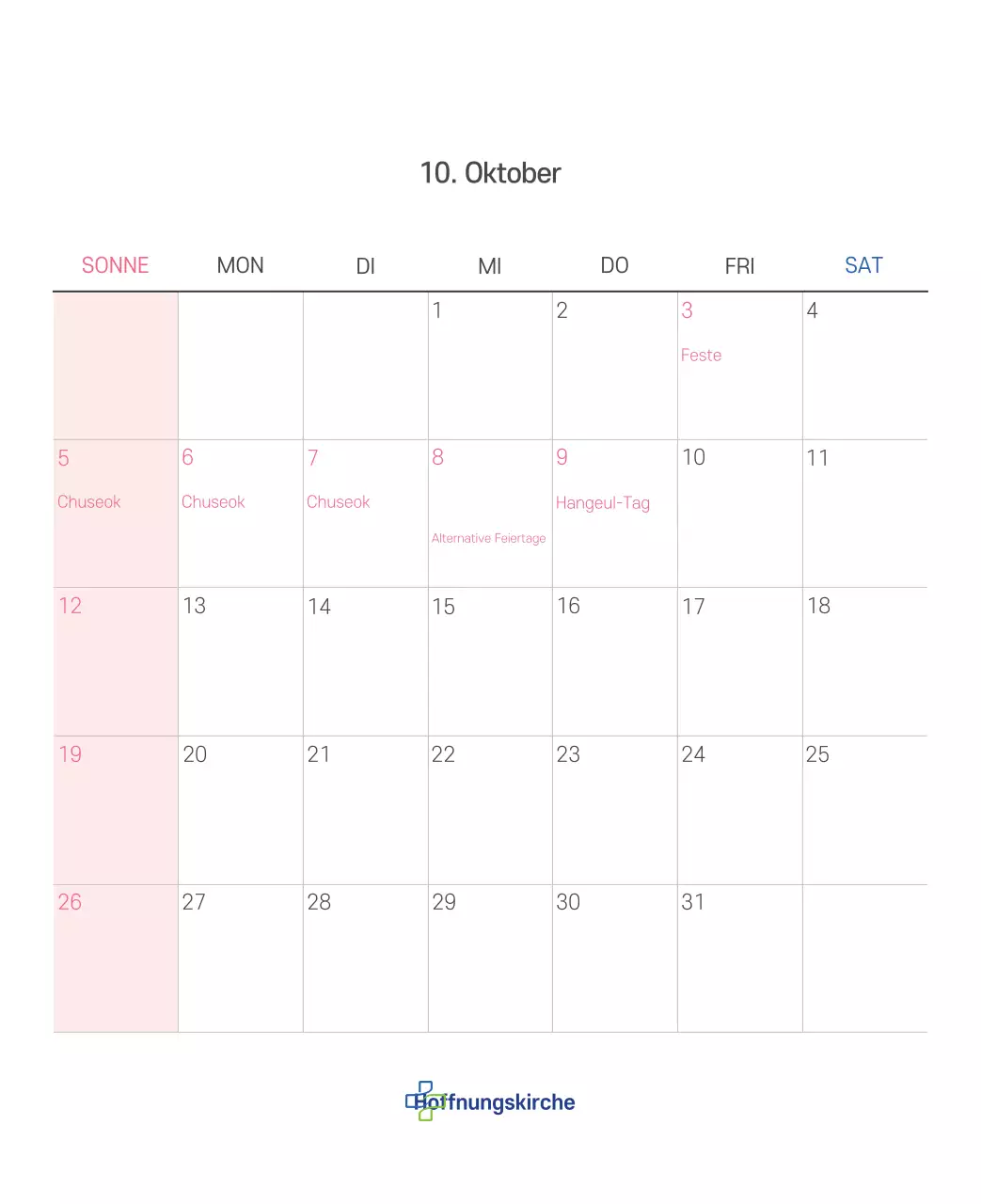 Pastell saubere Illustration Kirche