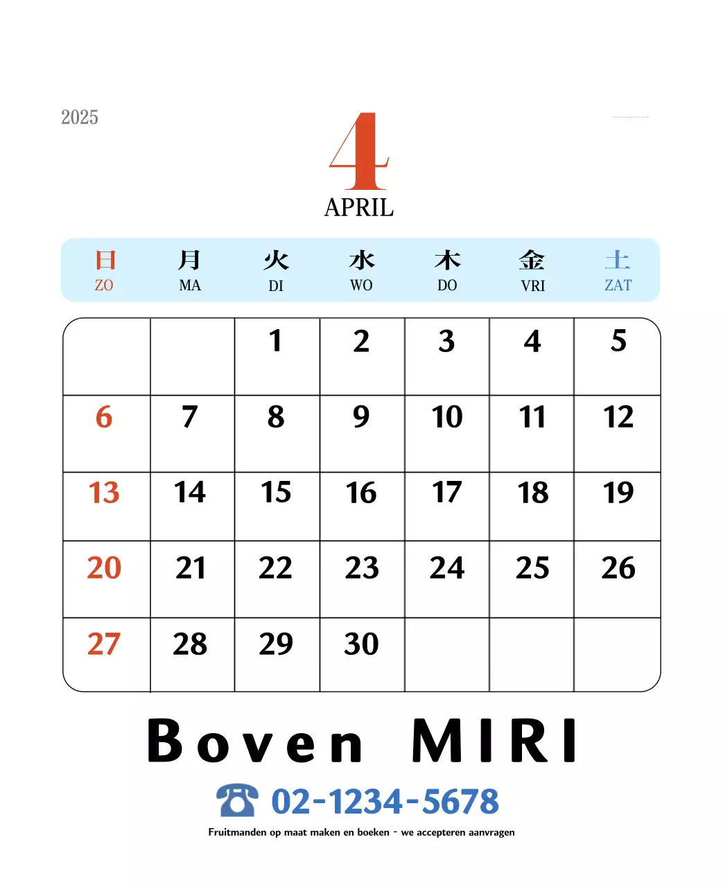 Retro concept memory kalender in rood