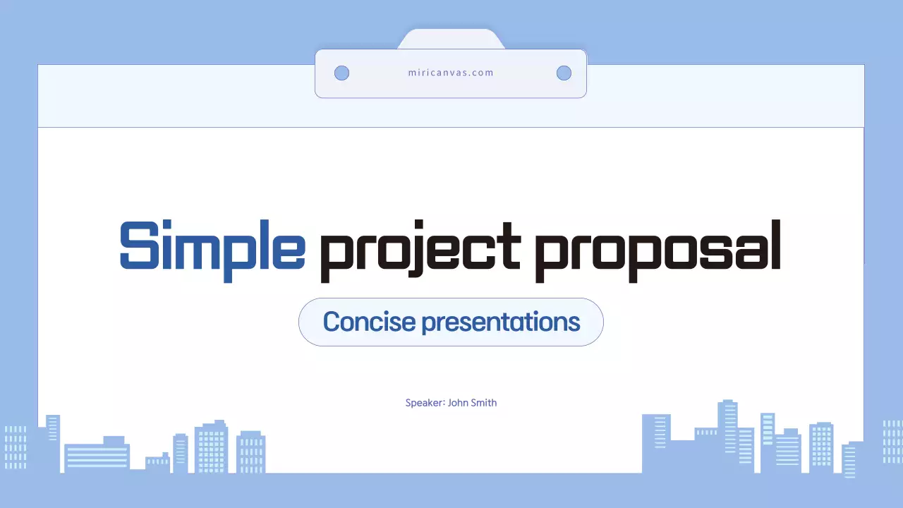 Blue Simple Project Proposal Guide Presentation