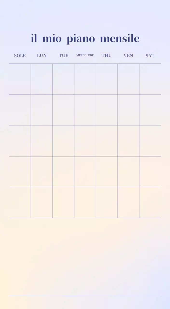 Calendario minimalista a gradi