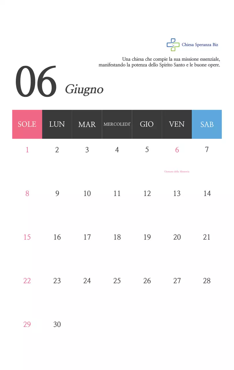 Promozione della chiesa biblica in calligrafia semplice