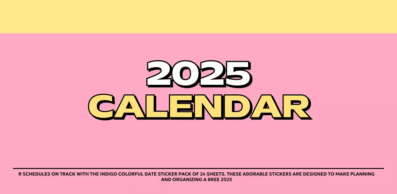 様々なレトロなイラストが描かれたカラフルなカレンダーカレンダー