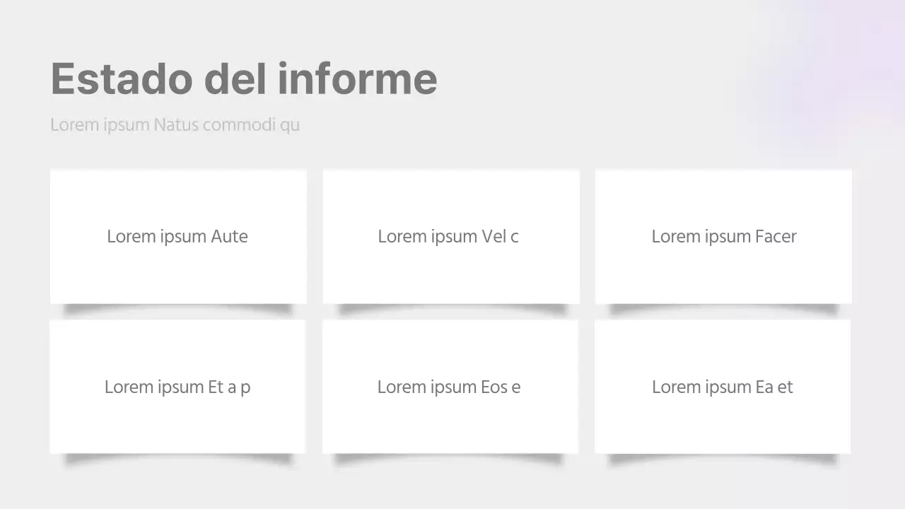 Un sencillo reportaje en malva y gris