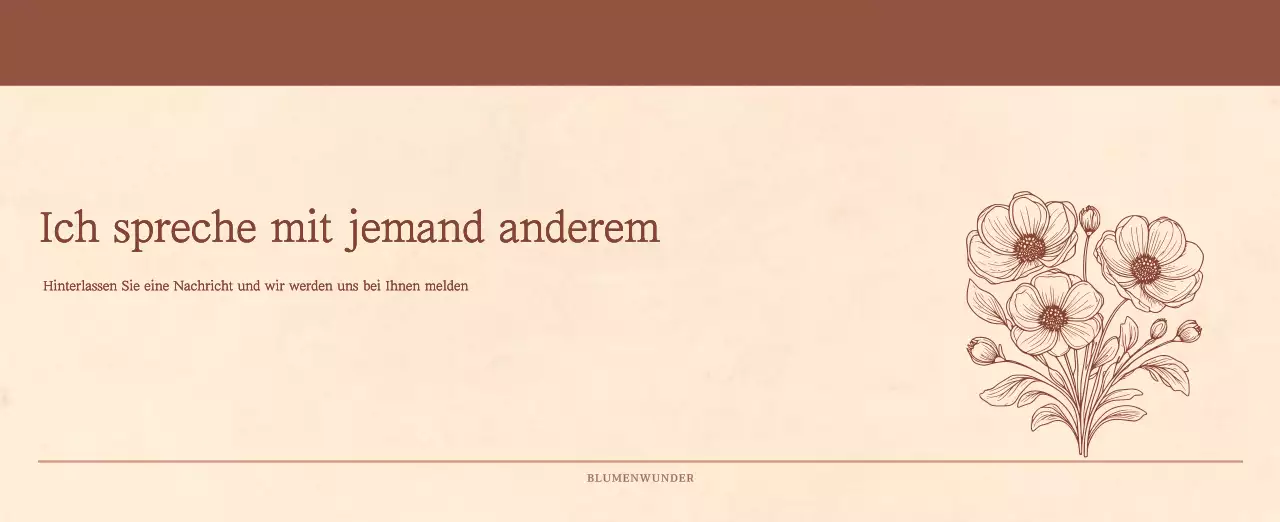 Ein sentimentaler Blumenkalender in hellbraunem und braunem Wollpapierkonzept