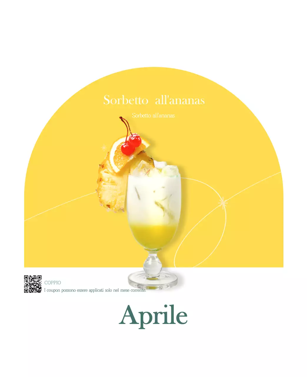 Un moderno calendario dei caffè con i consigli per la bevanda del mese