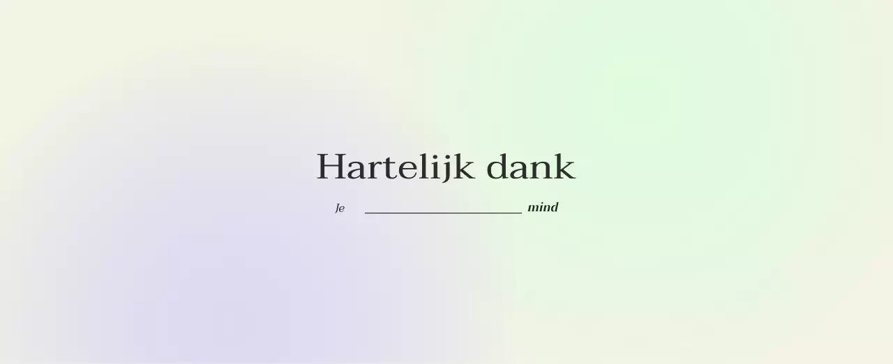 Minimalistische kalender met kleurverloop