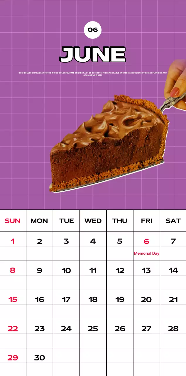 Colorful calendars with a variety of retro illustrations