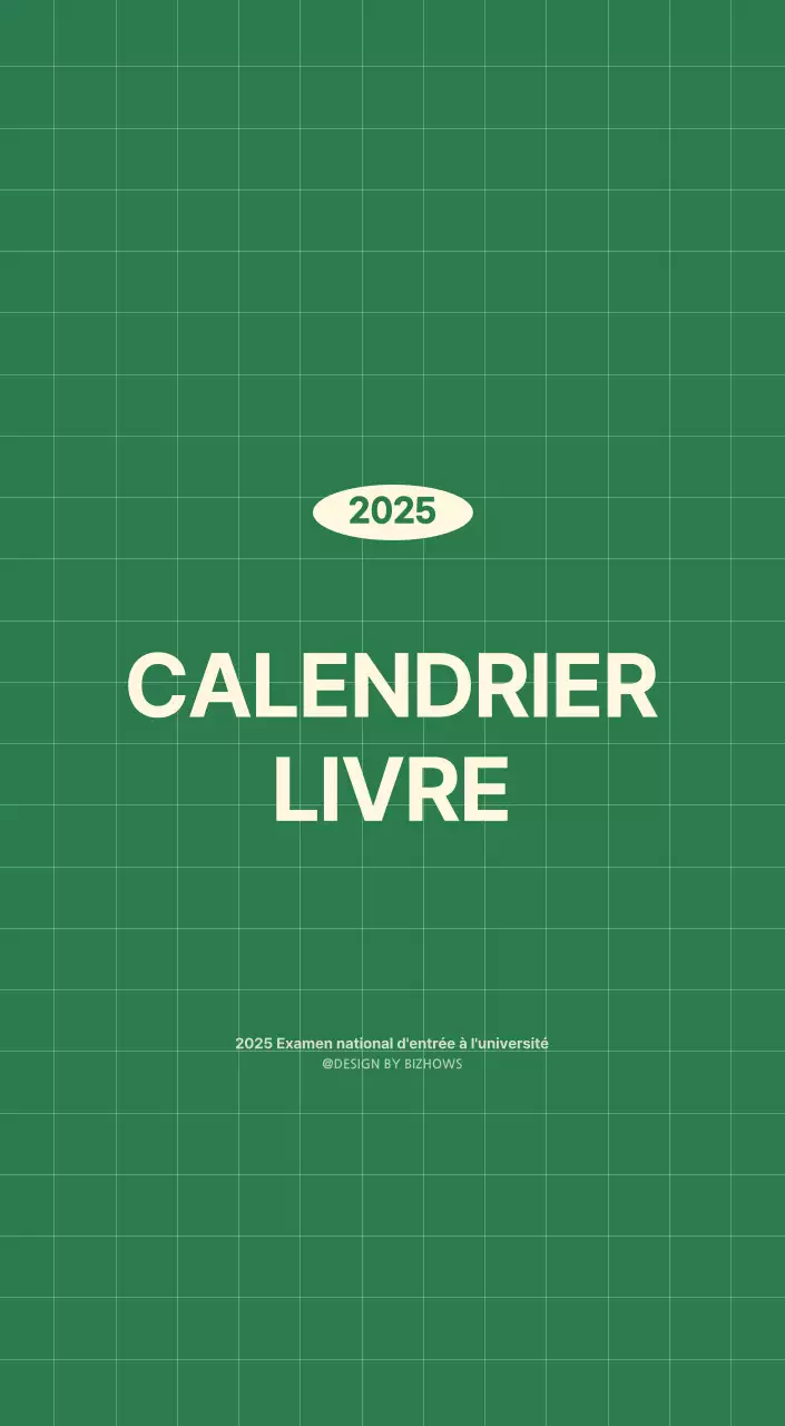 Calendrier mural SAT D-Day concept notepad en vert et jaune clair