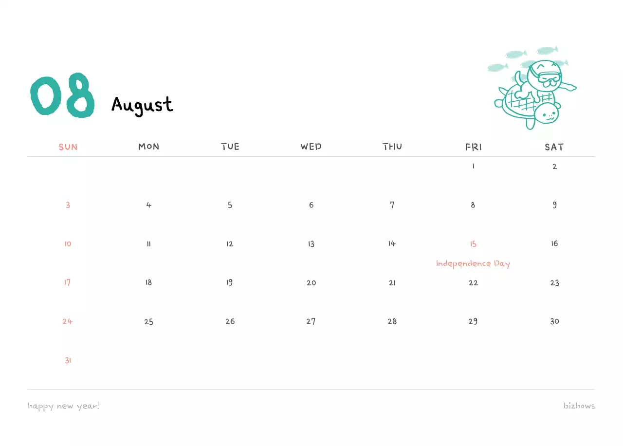 Ivory Cozy Daily Calendar