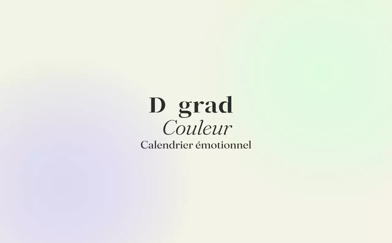 Calendrier minimaliste dégradé