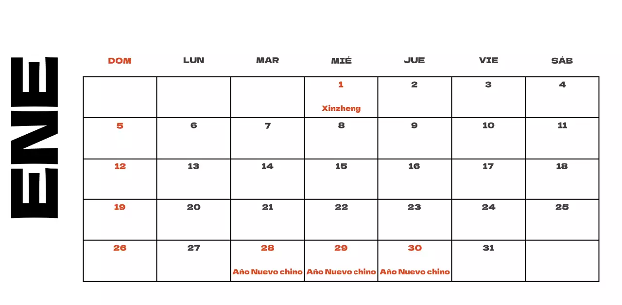 Cielo foto calendario limpio