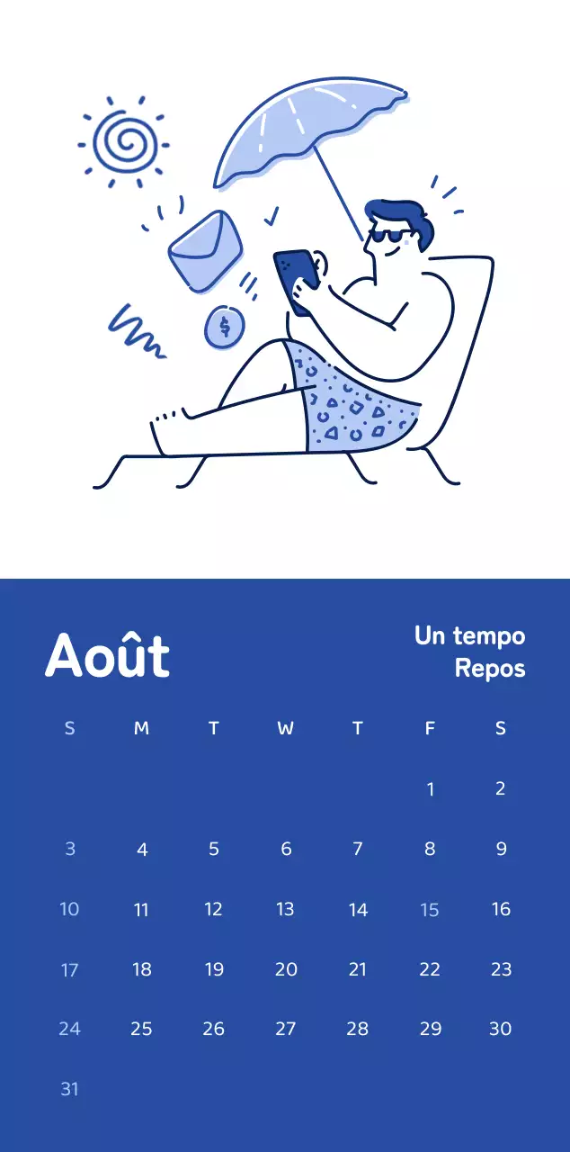 Calendriers avec illustrations colorées et émotionnelles