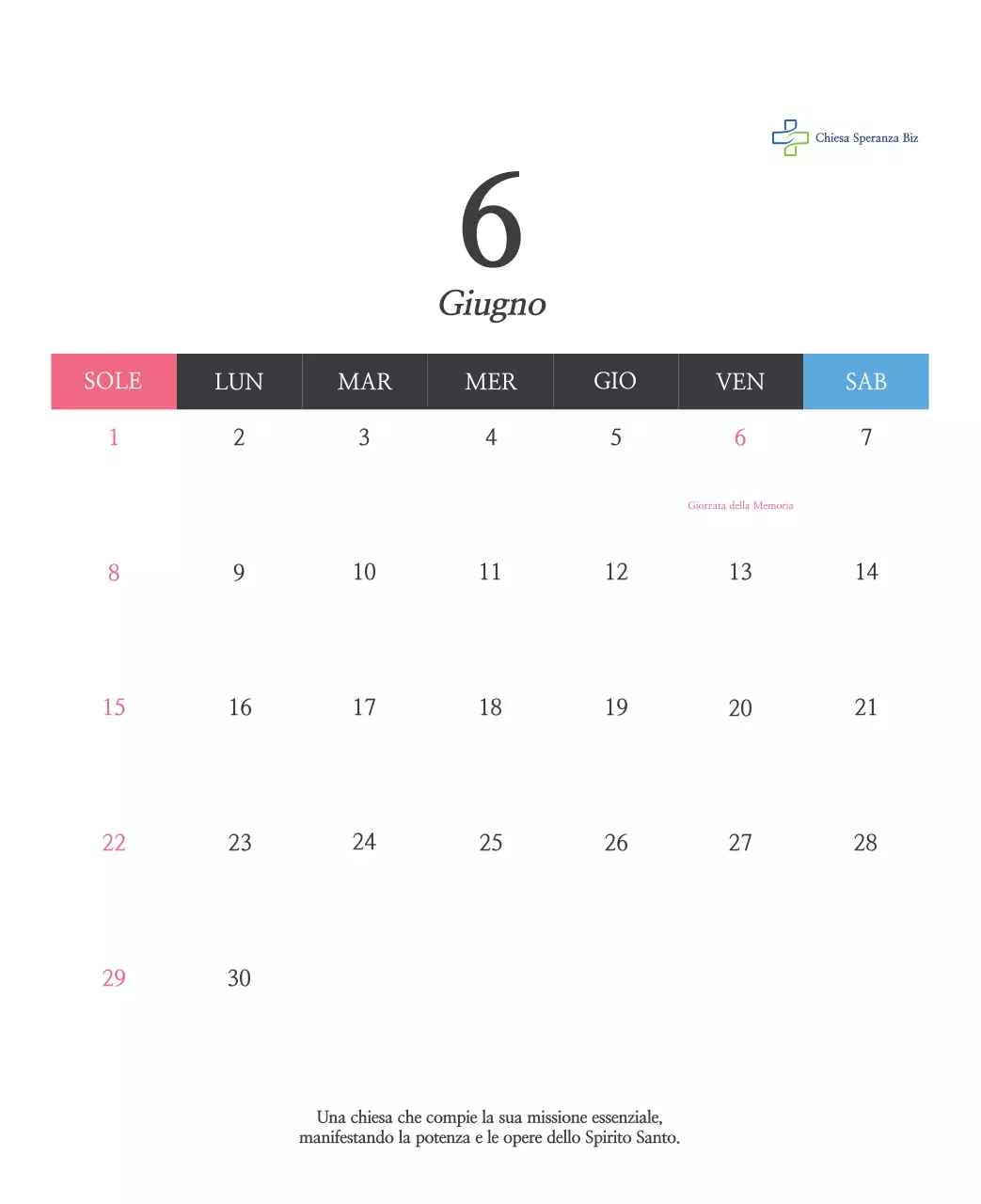 Promozione della chiesa biblica in calligrafia semplice