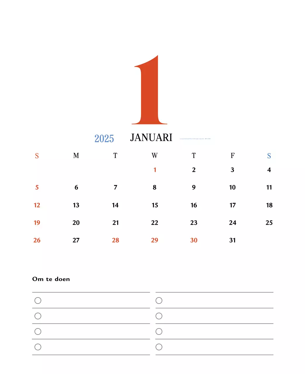 Retro concept memory kalender in rood