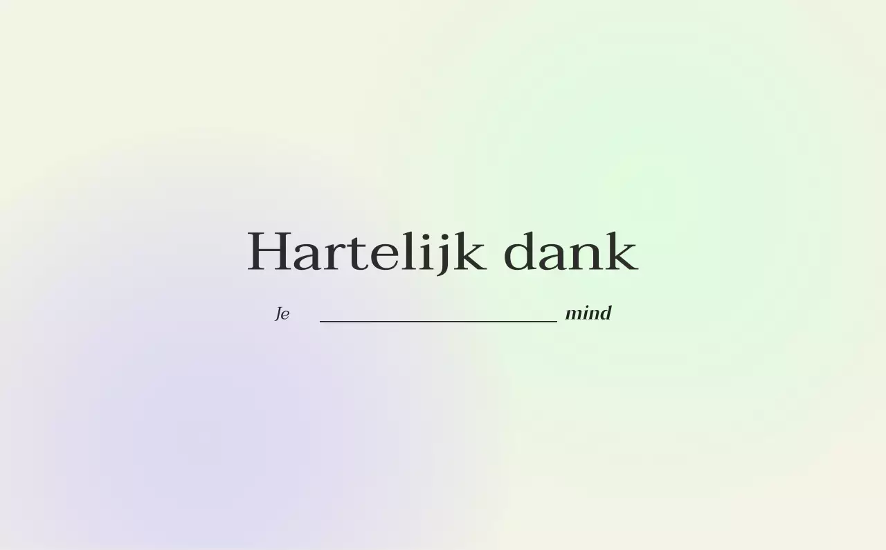 Minimalistische kalender met kleurverloop