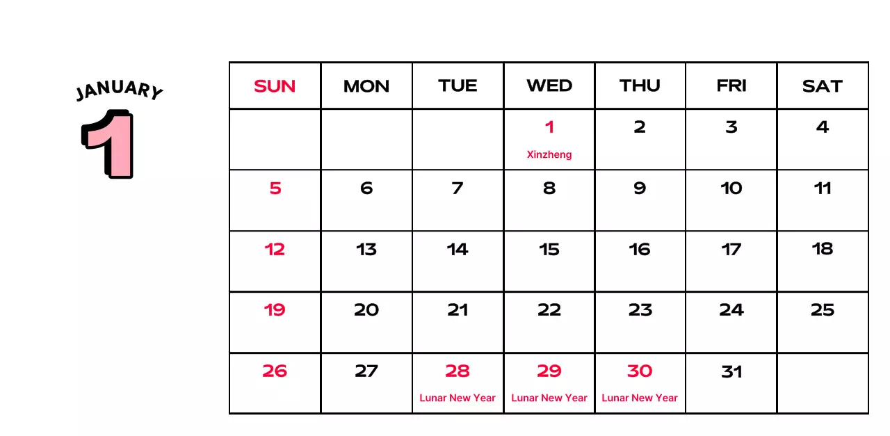 Colorful calendars with a variety of retro illustrations