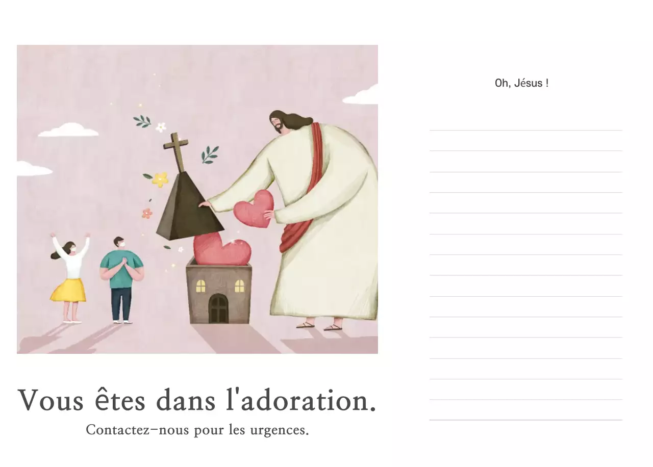 Illustration pastel de l'église