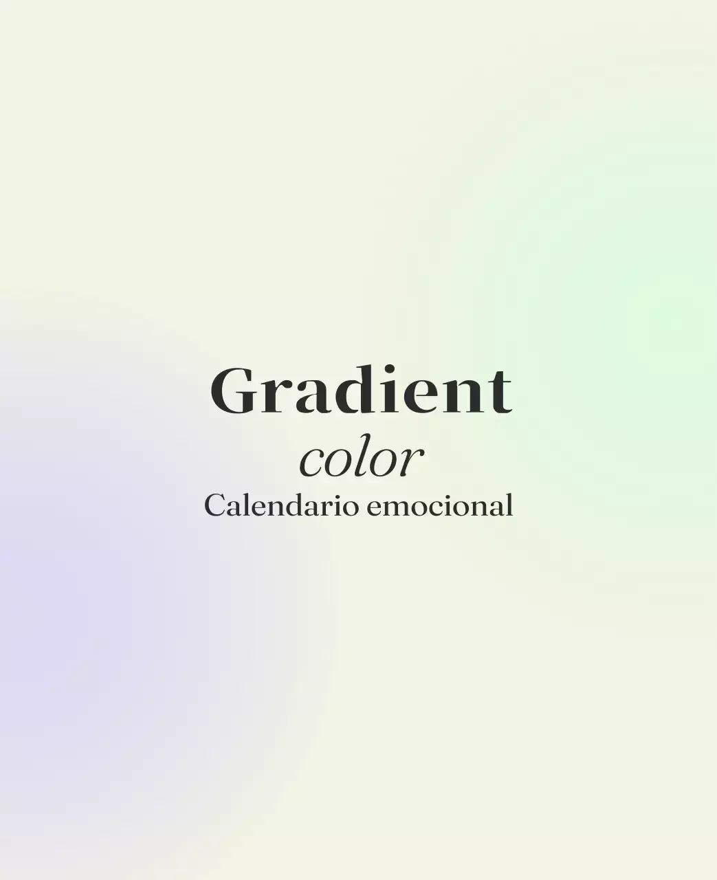 Calendario minimalista degradado