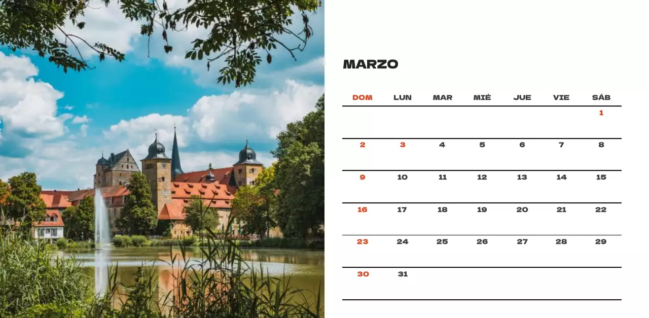 Cielo foto calendario limpio