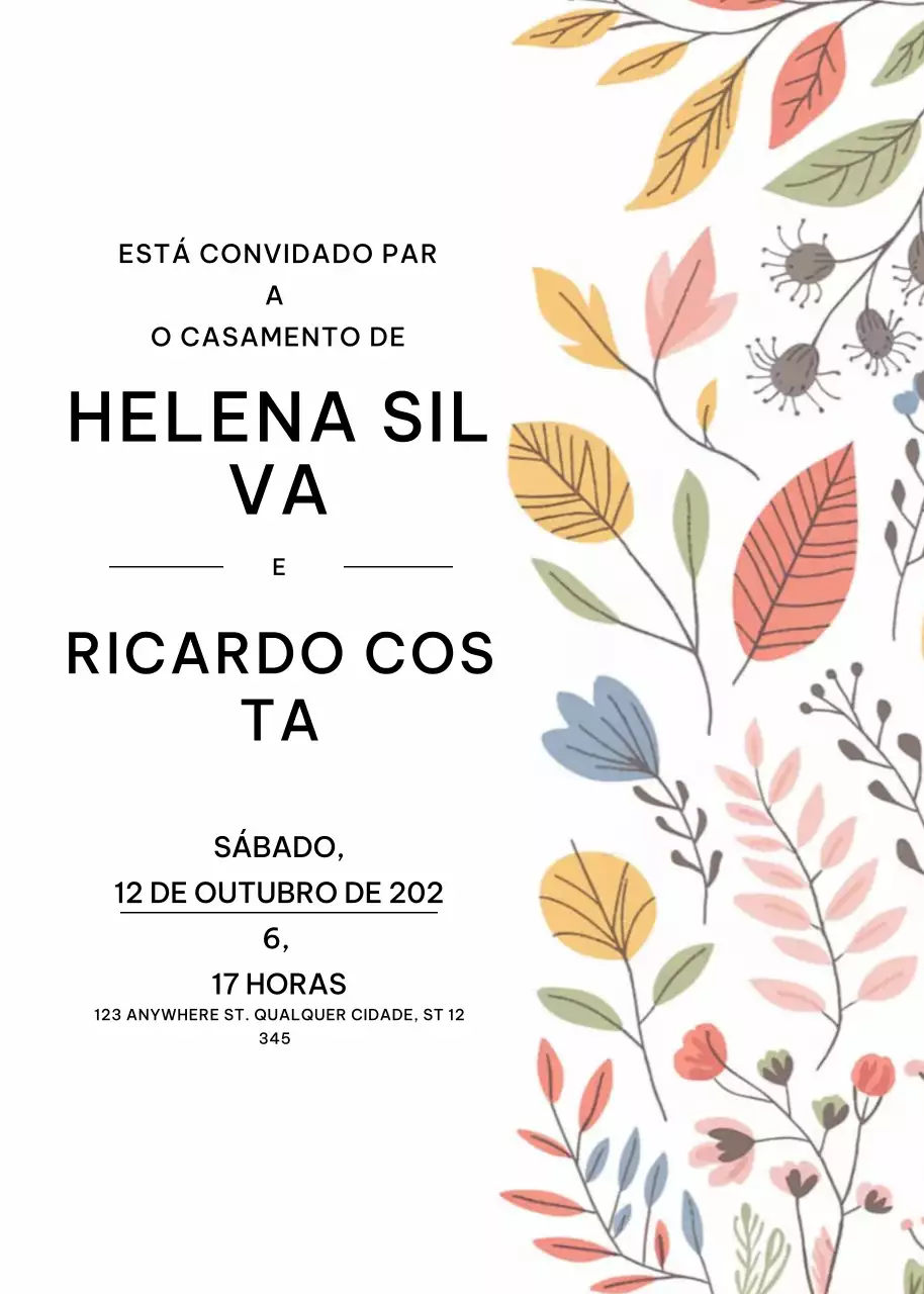 convite de casamento branco e elegante