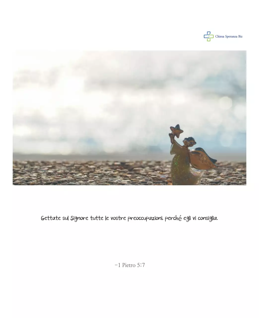 Promozione della chiesa biblica in calligrafia semplice