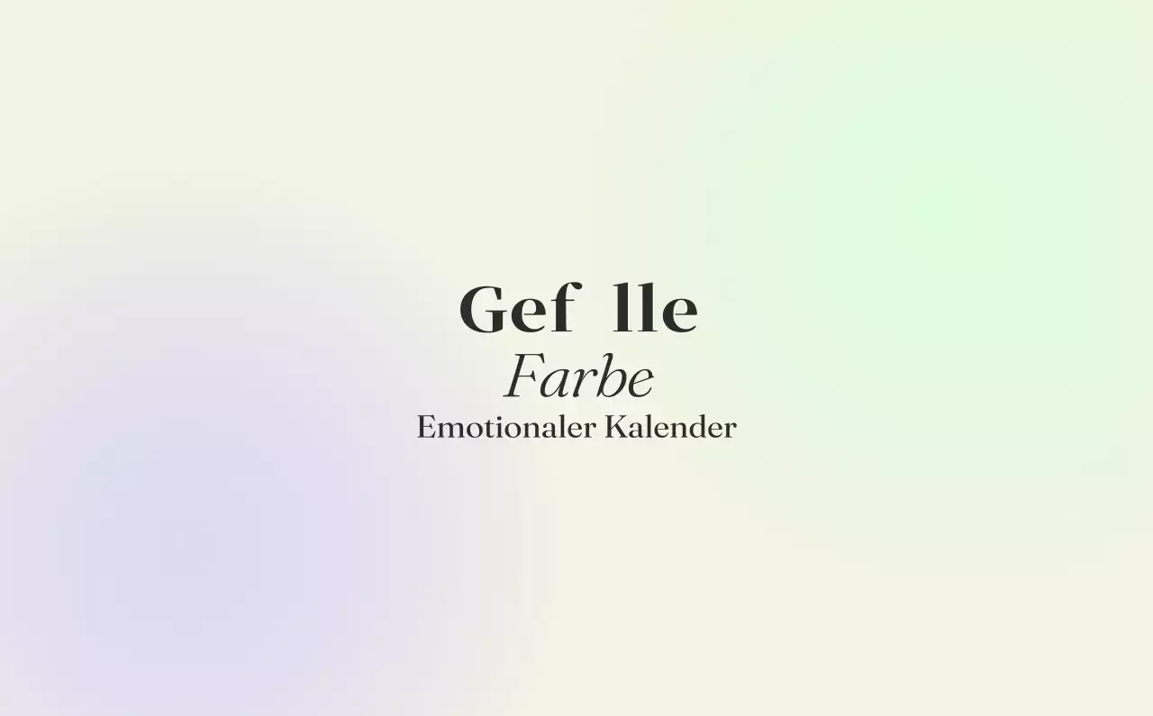 Minimalistischer Kalender mit Farbverlauf