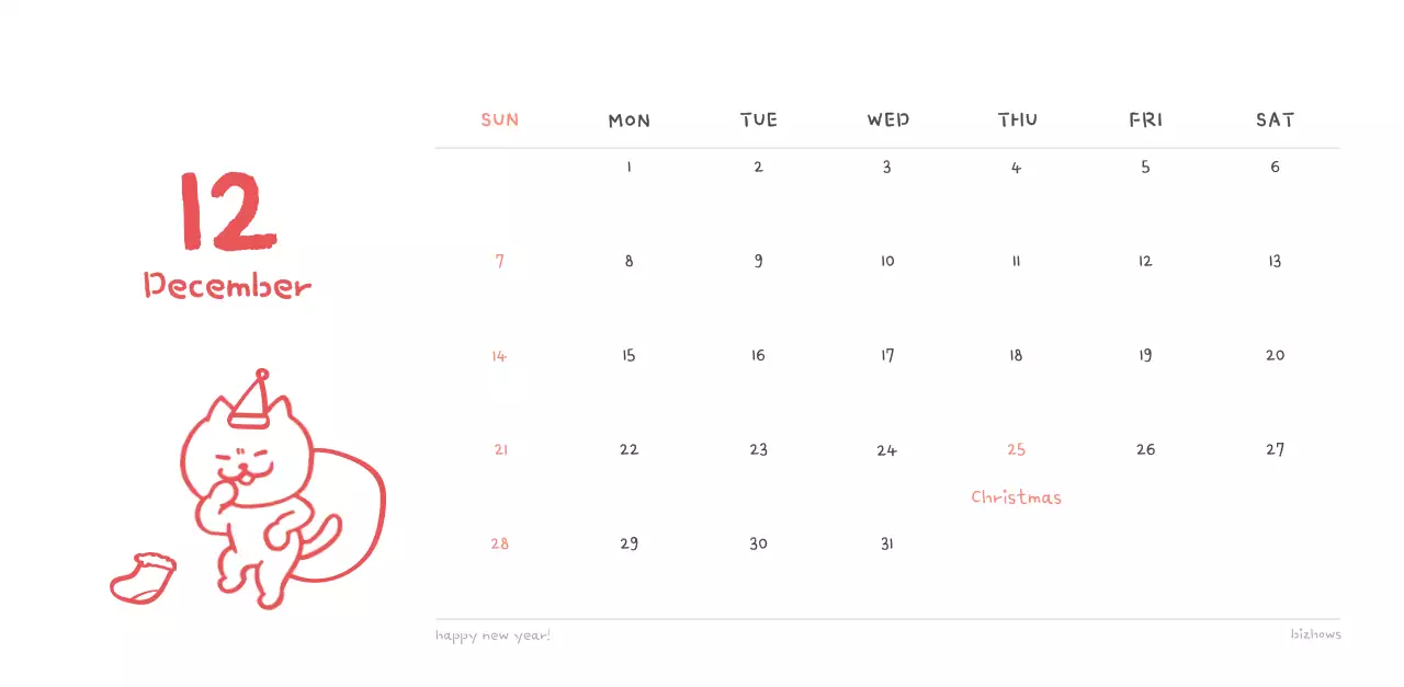 Ivory Cozy Daily Calendar