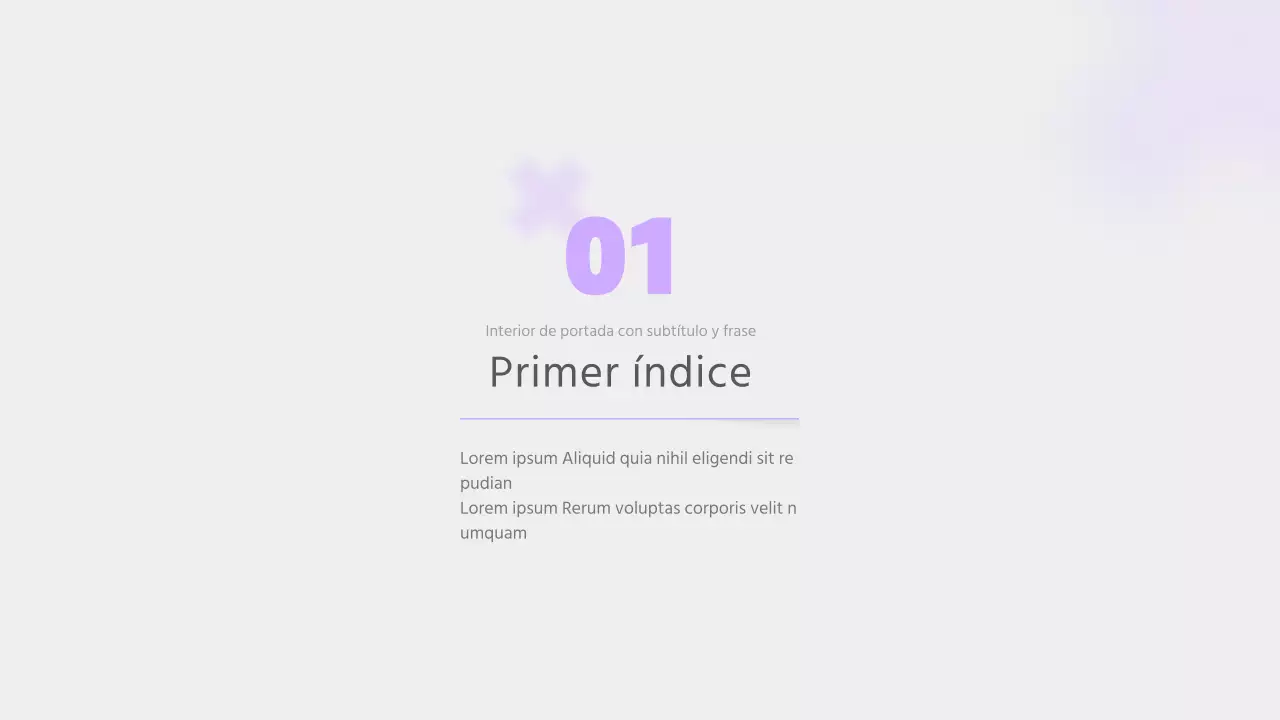 Un sencillo reportaje en malva y gris