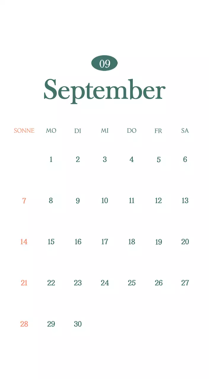 Ein moderner Café-Kalender mit Empfehlungen für das Getränk des Monats