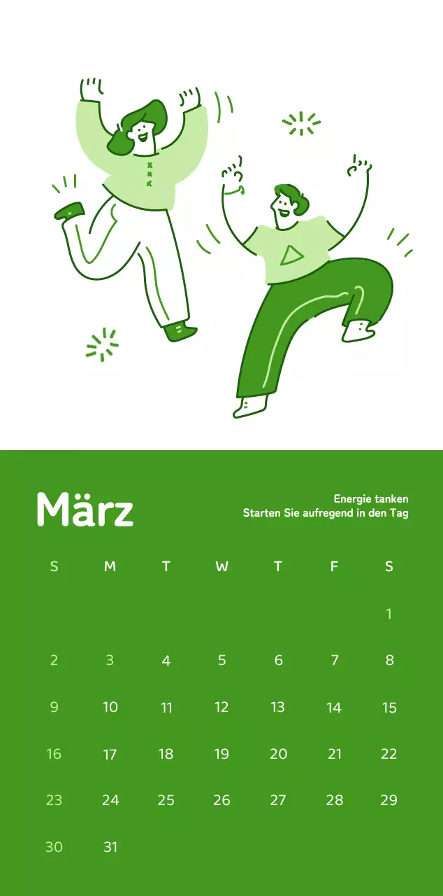 Kalender mit farbenfrohen und emotionalen Illustrationen