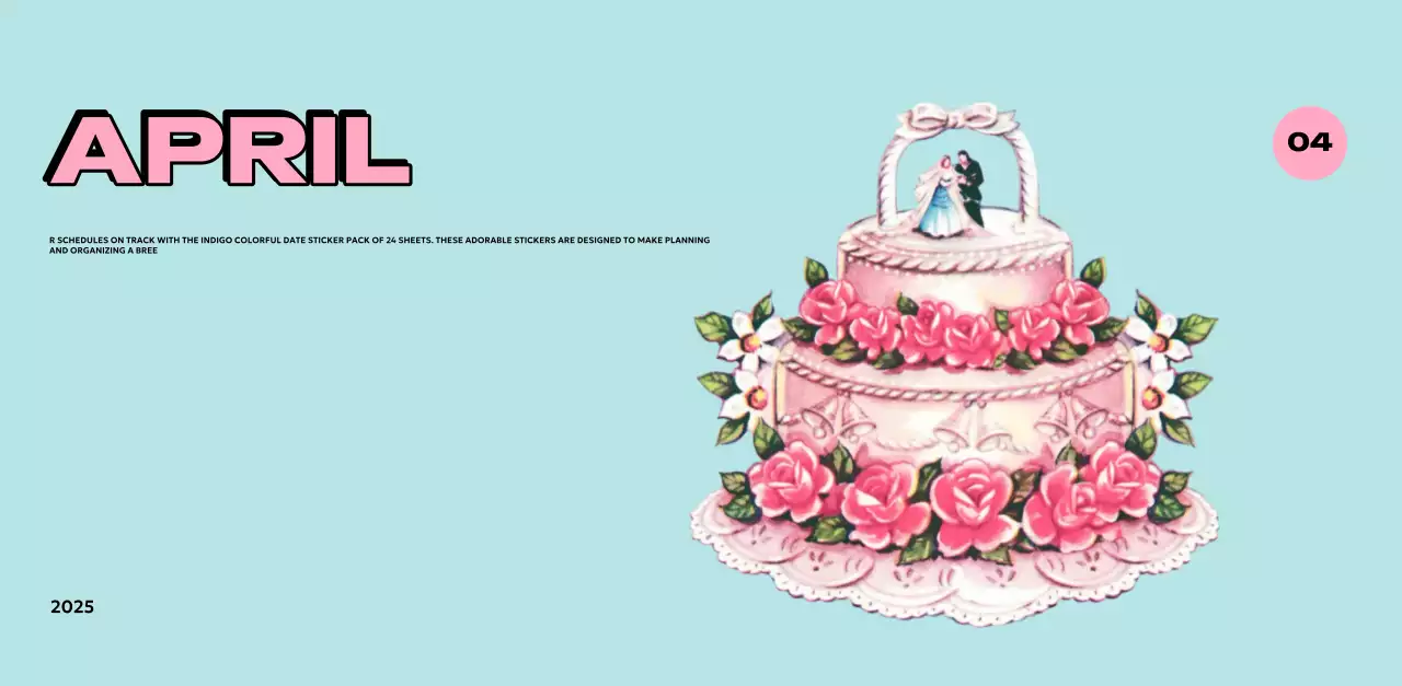 Colorful calendars with a variety of retro illustrations