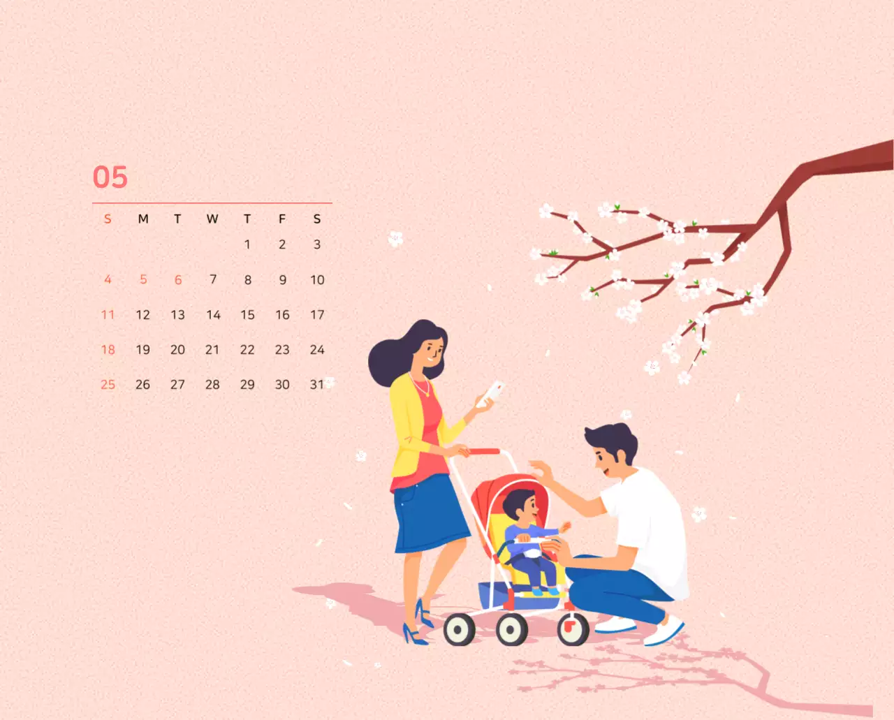 Mehrfarbige Familie Illustration Konzept