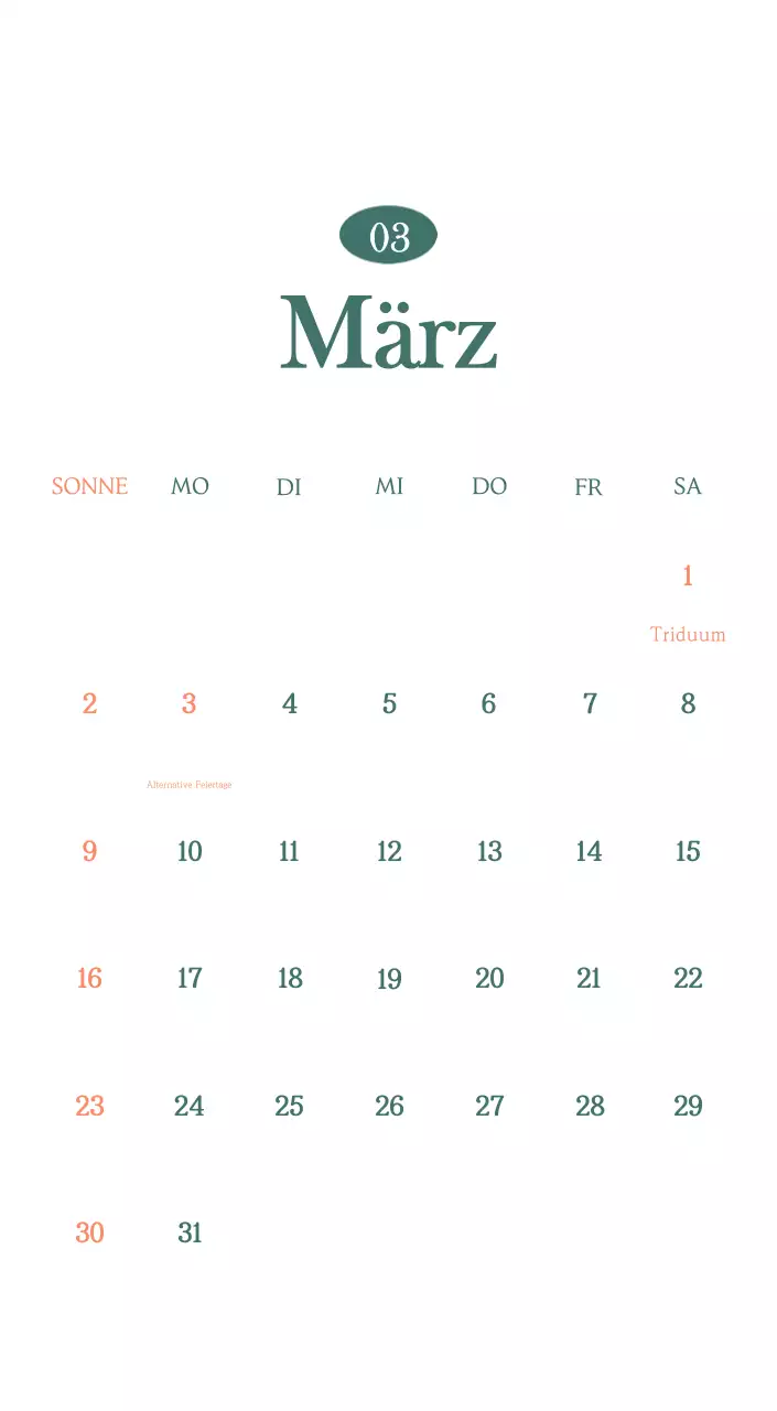 Ein moderner Café-Kalender mit Empfehlungen für das Getränk des Monats